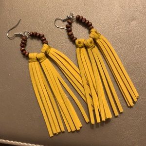 COPY - Beaded leather earrings